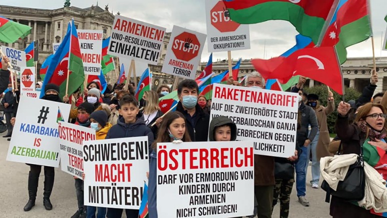 Viyana’da Ermenistan’ın saldırıları protesto edildi