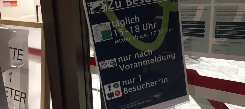 Viyana’da Corona Virüsü nedeniyle hasta ziyaretleri kısıtlandı