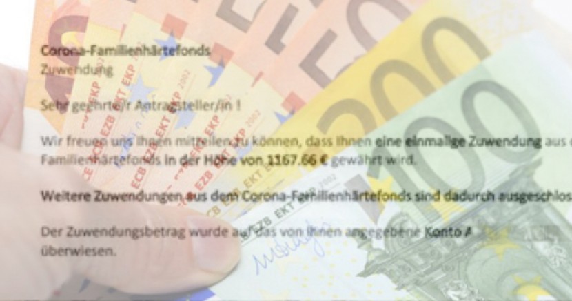 Avusturya Aile Bakanlığında bir üyemize 1.167 Euro yardım gelmiş