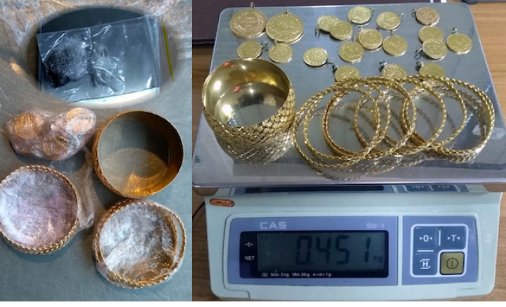 Sırbistan sınırında Hollandalı Türk yolculardan yarım kilo altın ve iki paket esrar çıktı