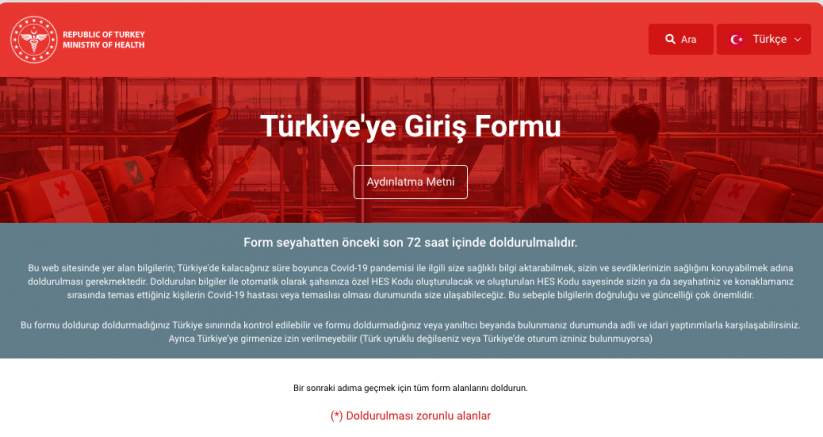 Türkiye’ye giriş yapmadan 72 saat içinde kayıt zorunluluğu geldi