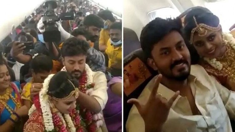 Düğün yasağından kaçmak için uçakta evlendiler! 161 kişi bilet aldı