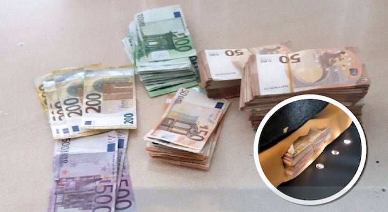 Sırbistan Sınırında yatak süngeri içinde 48 bin Euro bulundu