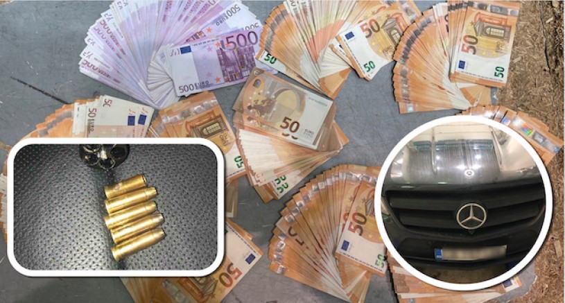 Sırbistan sınır kapısında bir araçtan 55 bin Euro çıktı