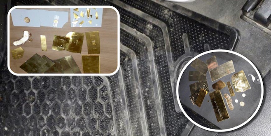 Sırbistan sınır kapısında aracın paspasın altında yaklaşık 1,5 kilo altın bulundu