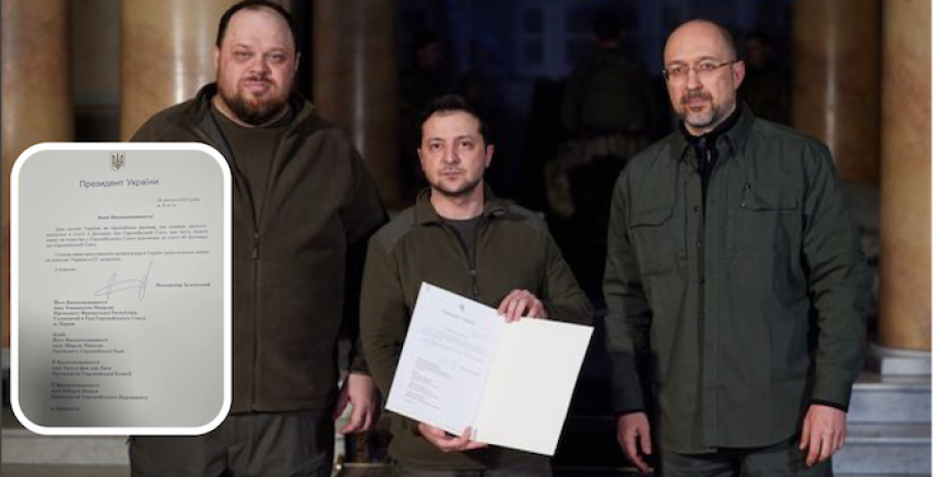 Zelenski çağrıda bulunmuştu! Ukrayna’nın Avrupa Birliği’ne katılım başvurusunu imzaladı