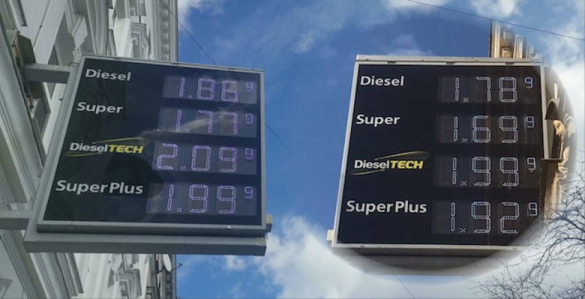 Viyana’da saat 12:00’den sonra Benzin ve Motorine 8 Cent zam geldi