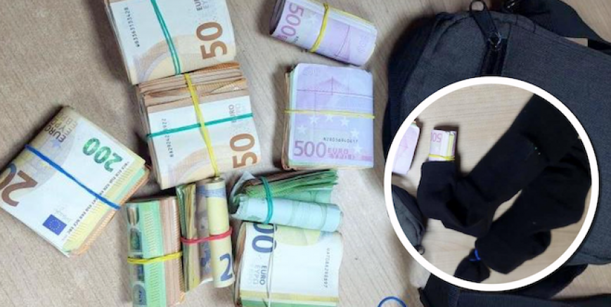 Sırbistan sınırında bu seferde 47 bin Euro yakalandı! Paranın büyük bir kısmı erkek çoraplarının içine gizlenmiş