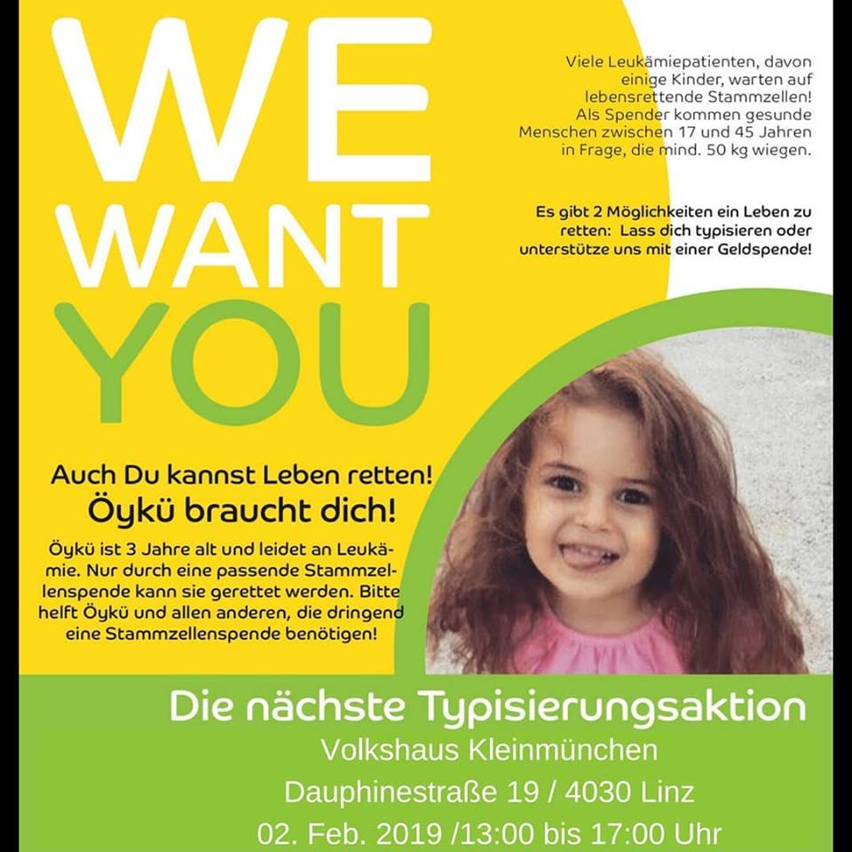 Avusturya Linz Efe ve Öykü’nün  2 Şubat 2019’da sana ihtiyacı var