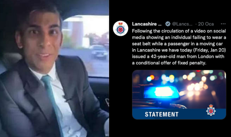 İngiltere Başbakanı kemersiz yakalandı! Lancashire polisi videoyu inceleyeceklerini duyurdu