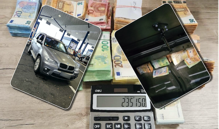 Sırbistan sınırı yeni yıl açılışını yaptı: Almanya’dan Türkiye’ye giden otomobilde 240 bin Euro bulundu! BMW marka otomobile de el konuldu