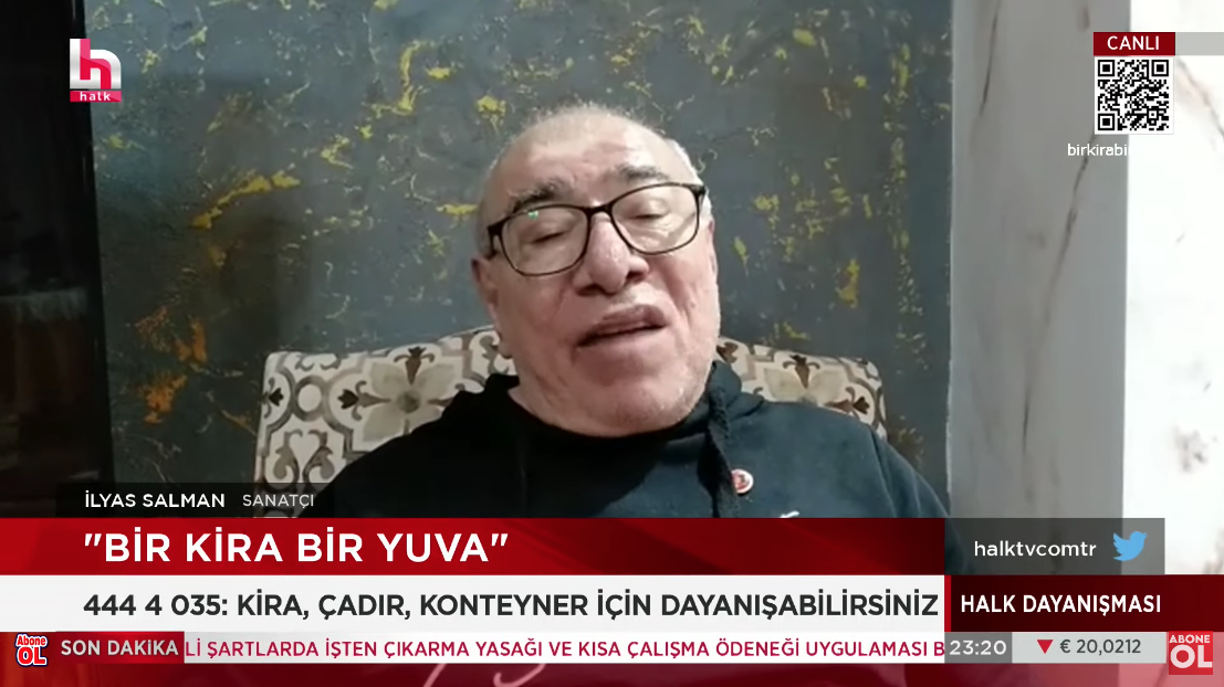 Sanatçı İlyas Salman depremzedeler için bir emekli maaşını bağışladı