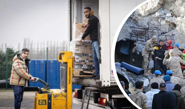 Almanya’nın loto milyoneri Kürşat deprem bölgesine 170 bin Euro’luk insani yardım gönderdi