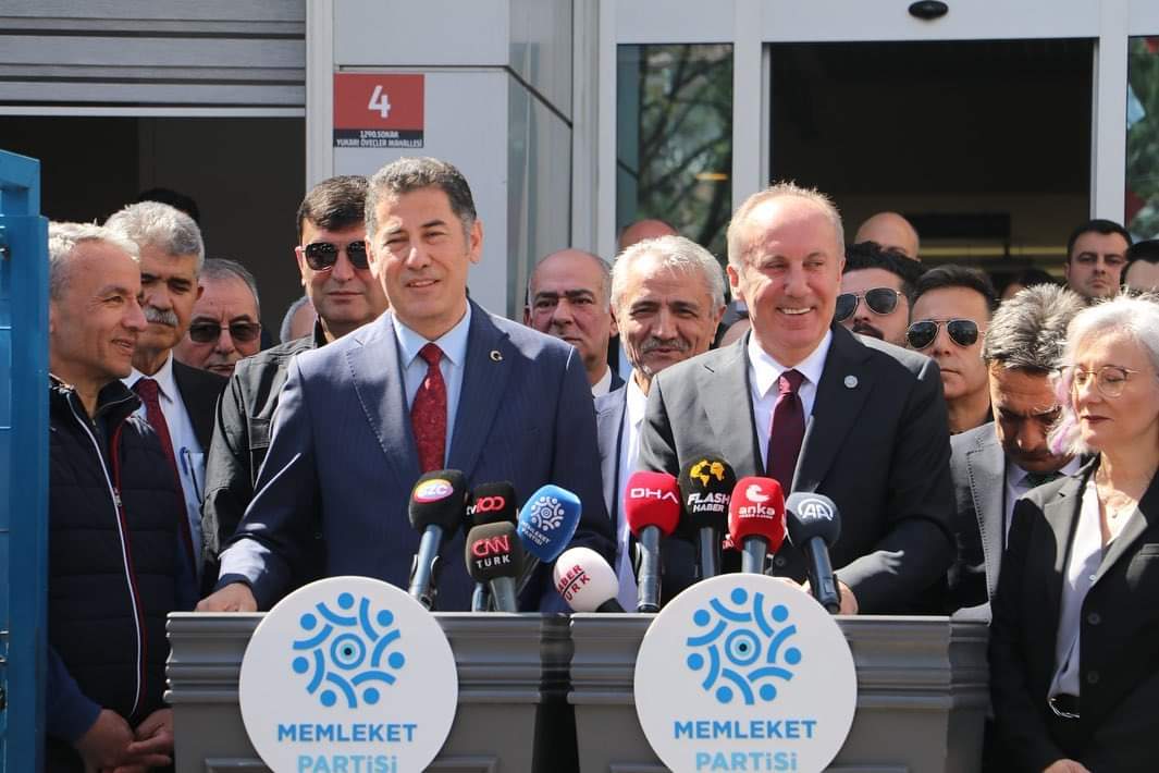 Cumhurbaşkanı adayları Sinan Oğan ve Muharrem ince görüştü