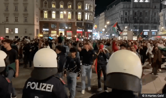 Avusturya | Viyana Stephansplatz’da “Özgür Filistin” Gösterisinde 304 Kişiye Tutanak Tutuldu