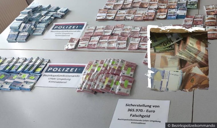 Avusturya’da Dev Falsifikasyon Parası Miktarı Ele Geçirildi