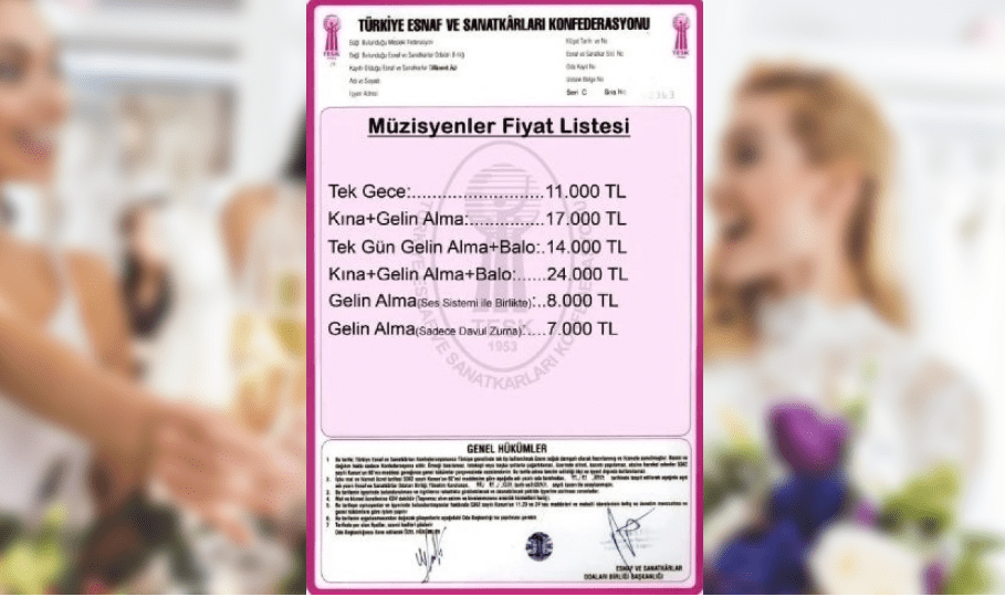 2024 Yılında Düğünlerde Müzisyenlerin Ücretleri Arttı: Kına ve Gelin Alma 17 Bin TL