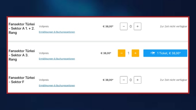 Avusturya-Türkiye Hazırlık Maçına Yoğun İlgi: Biletler Tükenmek Üzere Sadece F Blokta Biletler Kaldı