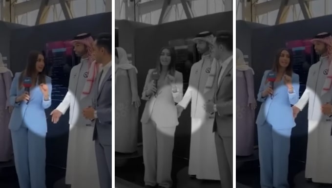 Suudi Arabistan’daki İlk “Erkek” Humanoid Robot, TV Sunucusuna Uygunsuz Şekilde Dokunarak Gündem Oldu