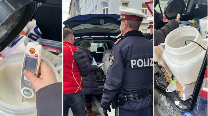 Illegaler Rohmilch- und Käseverkauf in ungekühltem Fahrzeug in Wien Favoriten aufgedeckt