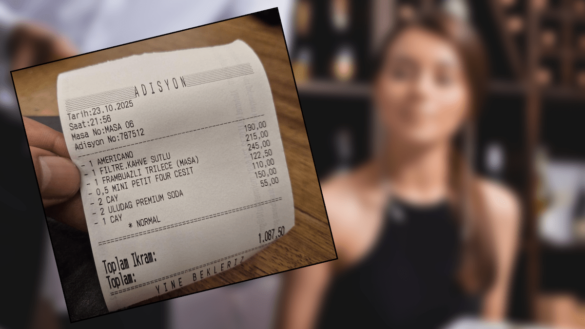 Üsküdar’daki pastanede kahve ve tatlıya 1.087 TL hesap şaşırttı!