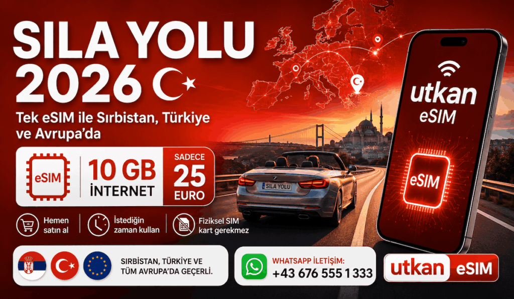 SILA YOLU 2026 | Tek eSIM ile Sırbistan, Türkiye ve Avrupa’da 10 GB İnternet Sadece 25 Euro!